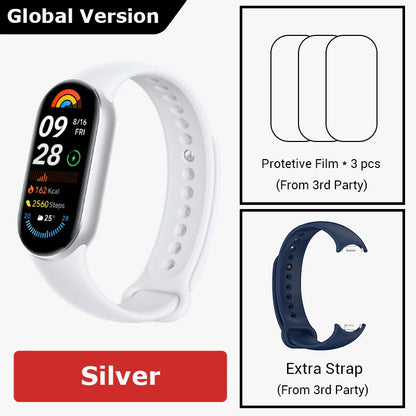 Global Version Xiaomi Smart Band 9 Smart Wristband Mi Band 9 Smart Bracelet 1.62" AMOLED Screen Health Monitoring 21-day Battery