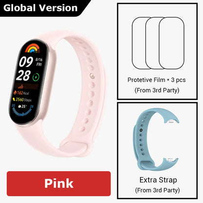 Global Version Xiaomi Smart Band 9 Smart Wristband Mi Band 9 Smart Bracelet 1.62" AMOLED Screen Health Monitoring 21-day Battery