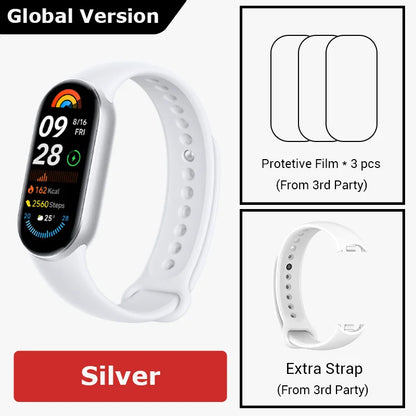 Global Version Xiaomi Smart Band 9 Smart Wristband Mi Band 9 Smart Bracelet 1.62" AMOLED Screen Health Monitoring 21-day Battery
